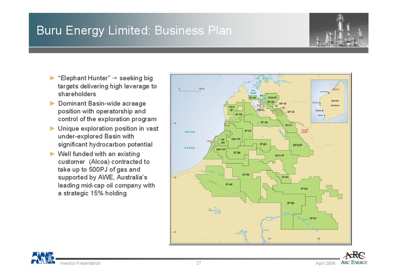 AWE ARC MERGER – Awe Limited – slide 27