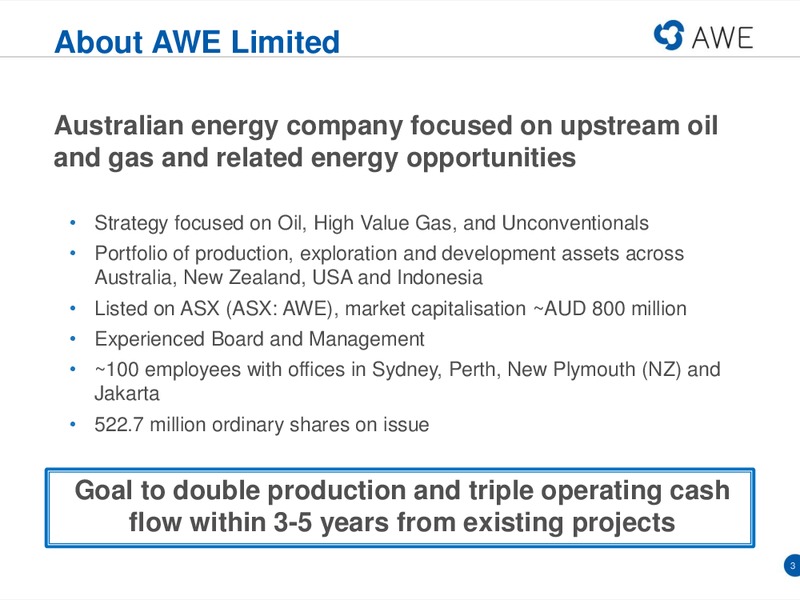 Macquarie Conference – Awe Limited – slide 2