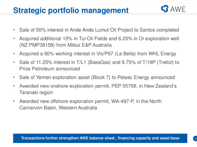 Macquarie Conference – Awe Limited – slide 14