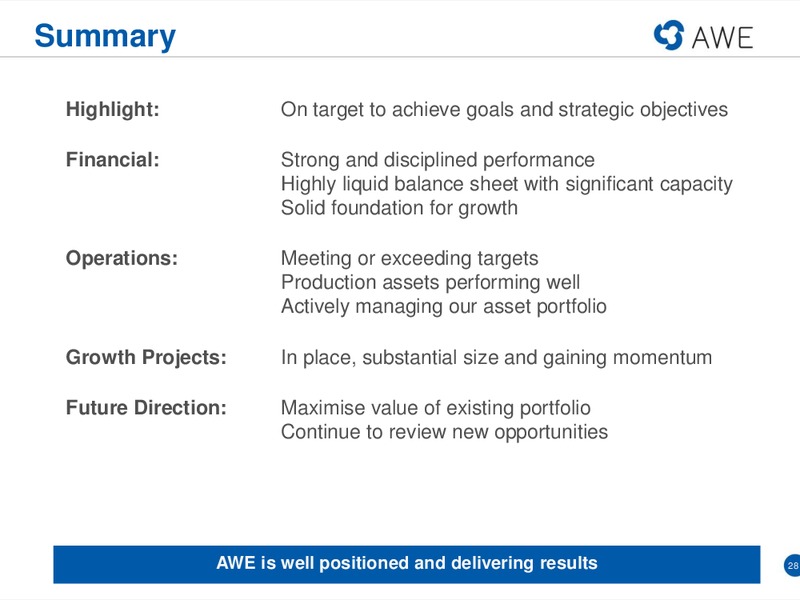 Macquarie Conference – Awe Limited – slide 27