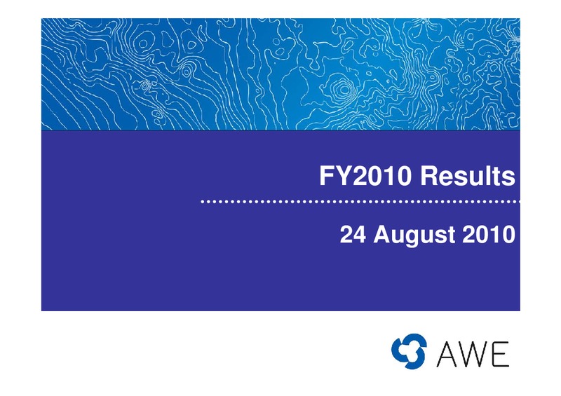 FY2010 RESULTS – Awe Limited – slide 1