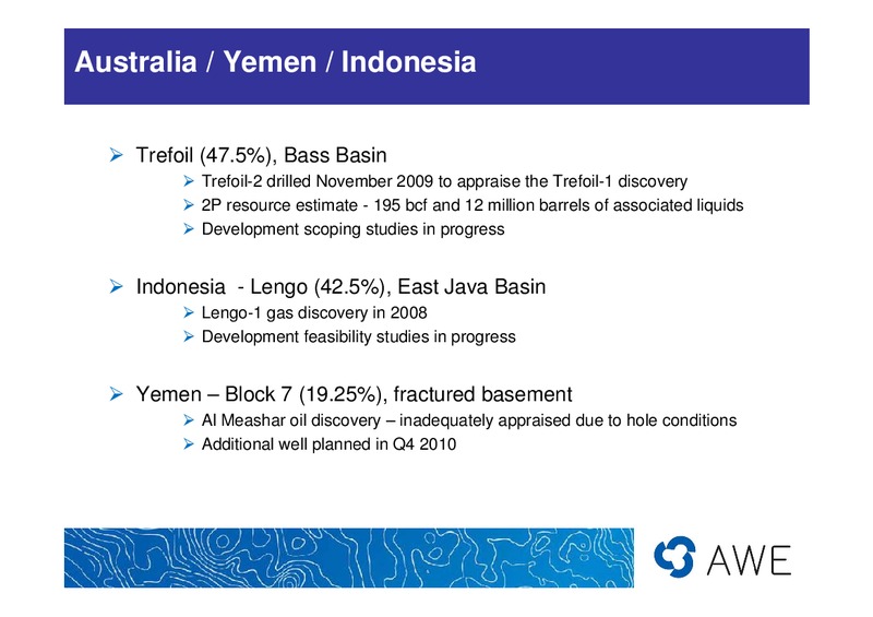 FY2010 RESULTS – Awe Limited – slide 12