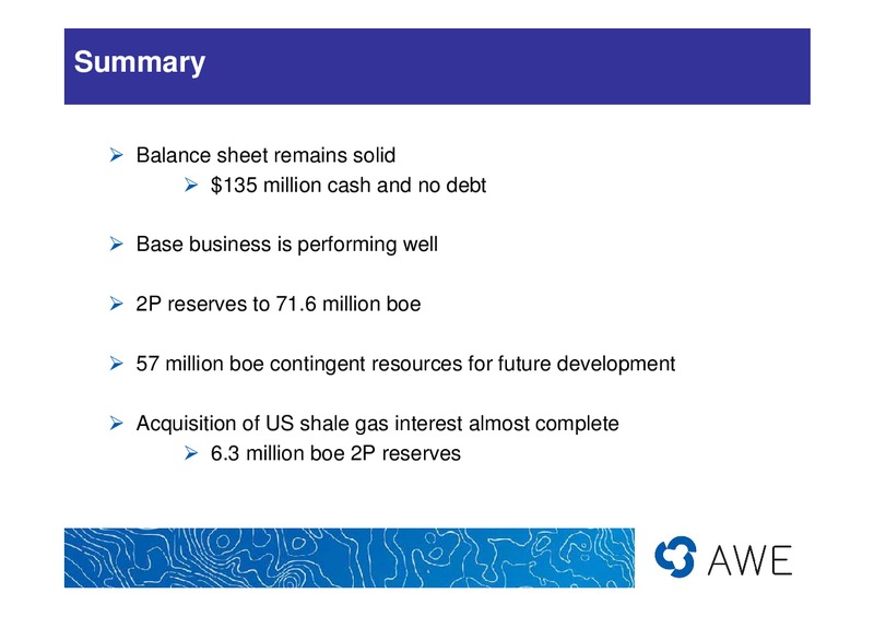 FY2010 RESULTS – Awe Limited – slide 15