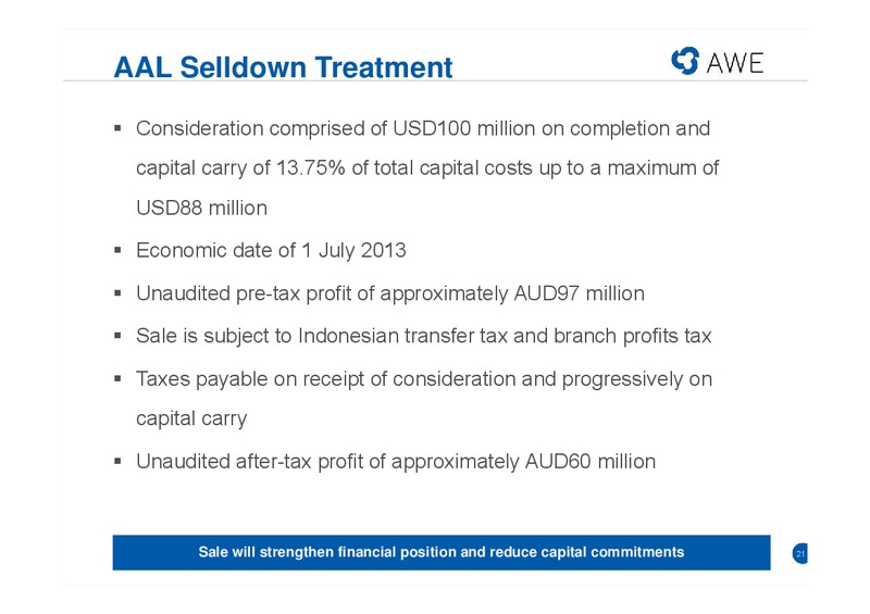 2012 13 FULL YEAR RESULTS – Awe Limited – slide 20