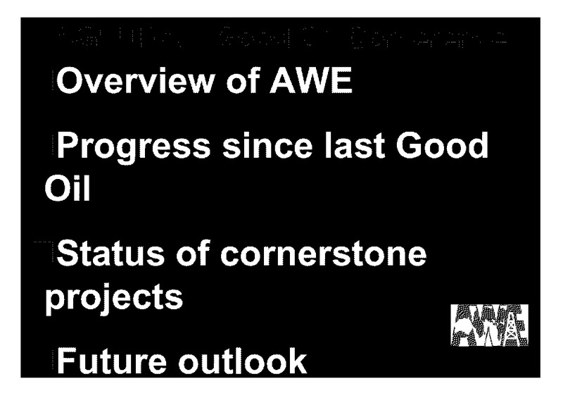 INVESTOR PRESENTATION – Awe Limited – slide 2