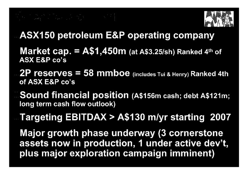INVESTOR PRESENTATION – Awe Limited – slide 4