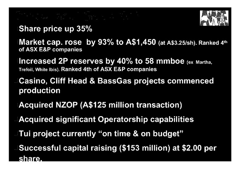 INVESTOR PRESENTATION – Awe Limited – slide 10