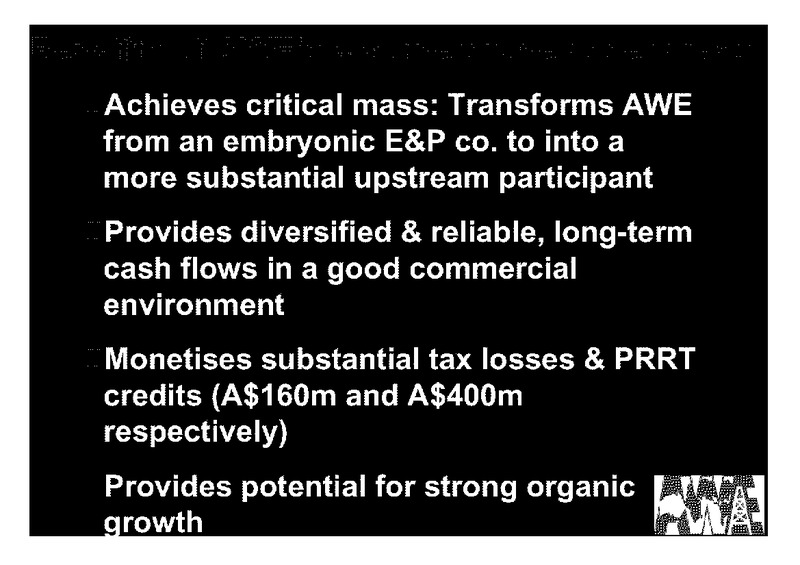 INVESTOR PRESENTATION – Awe Limited – slide 25
