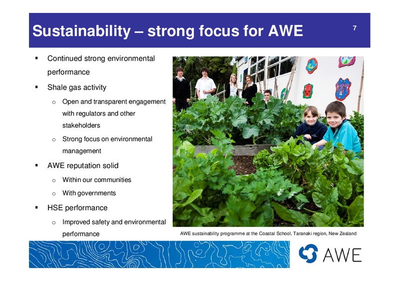 MACQUARIE MID CAP OIL & GAS CONFERENCE – Awe Limited – slide 7