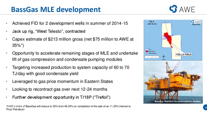 DELIVERING GROWTH FROM CORNERSTONE PROJECTS – Awe Limited – slide 15