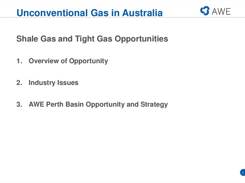 SPE UCRE CONFERENCE – Awe Limited – slide 2