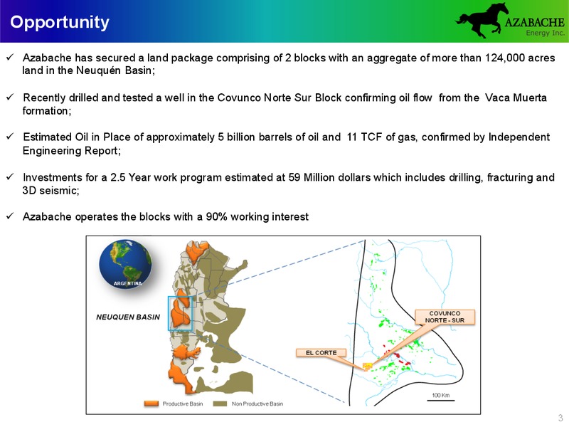 INVESTOR PRESENTATION – Azabache Energy Inc. – slide 2