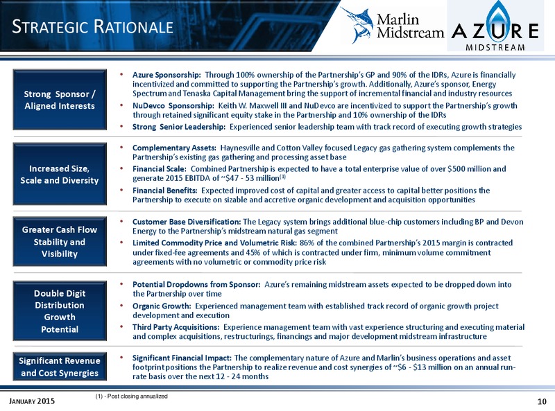 JANUARY 2015 ACQUISITION – Azure Midstream Partners Lp – slide 9