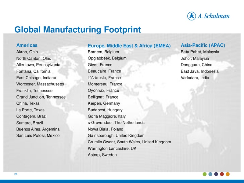 Investor Presentation – A. Schulman Inc. – slide 24
