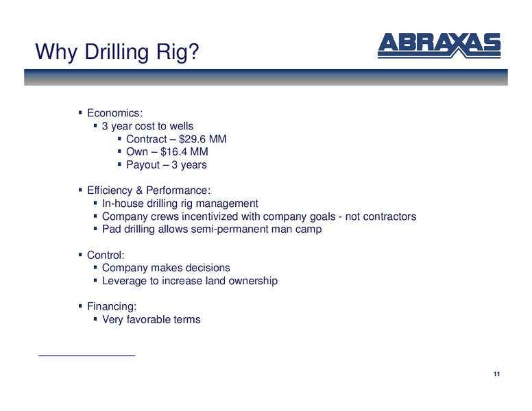Febuary 2012 OGIS – Abraxas Petroleum Corp. – slide 10