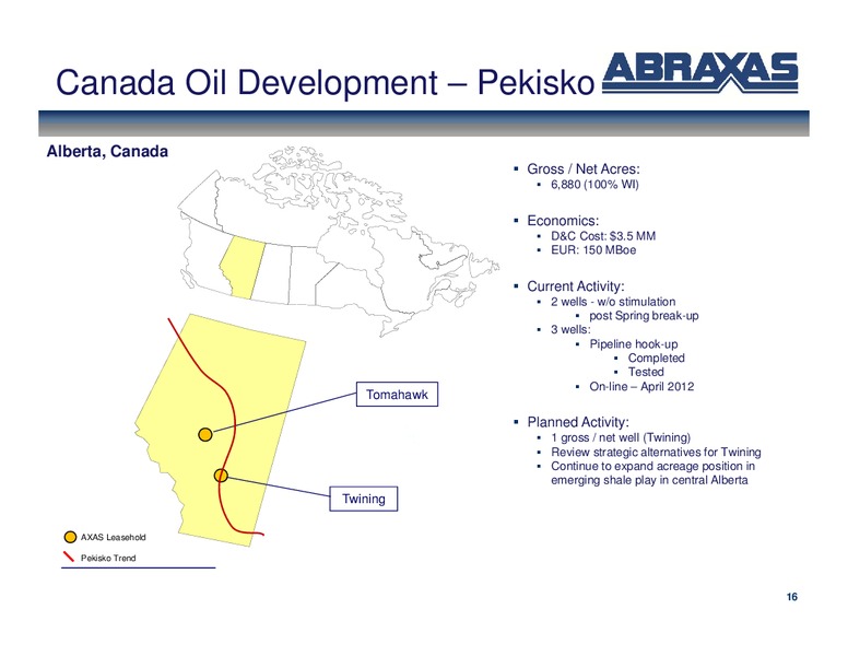 April 2012 OGIS – Abraxas Petroleum Corp. – slide 15