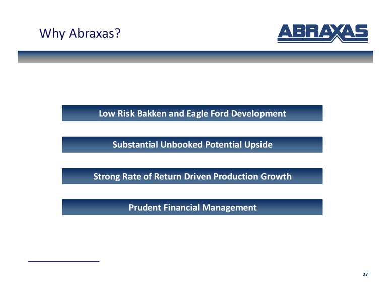 June 2014 Corporate Update – Abraxas Petroleum Corp. – slide 26