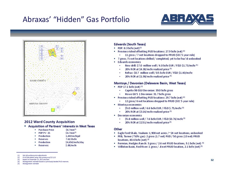 July 2014 Corporate Update – Abraxas Petroleum Corp. – slide 31