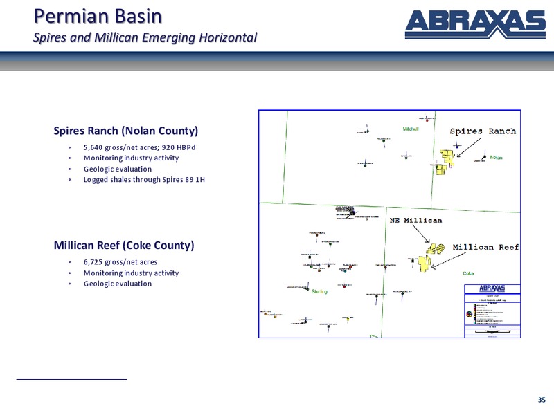 September 2013 Corporate Update – Abraxas Petroleum Corp. – slide 34
