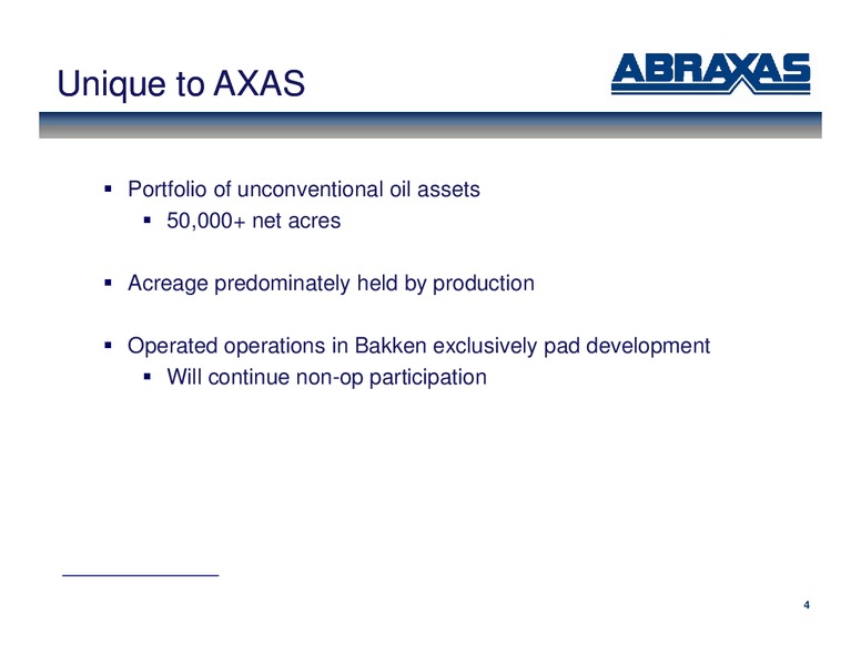 September 2011 OGIS – Abraxas Petroleum Corp. – slide 3