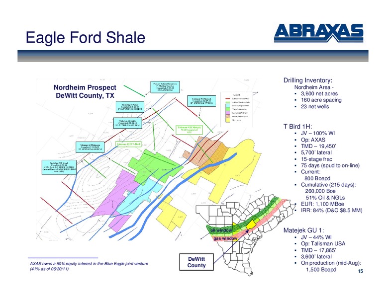 September 2011 OGIS – Abraxas Petroleum Corp. – slide 14