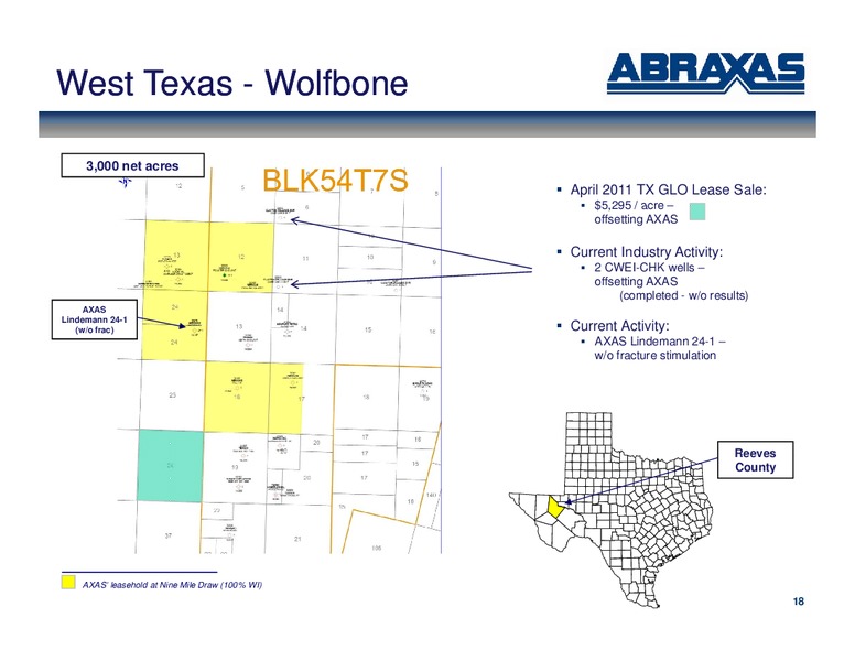 September 2011 OGIS – Abraxas Petroleum Corp. – slide 17