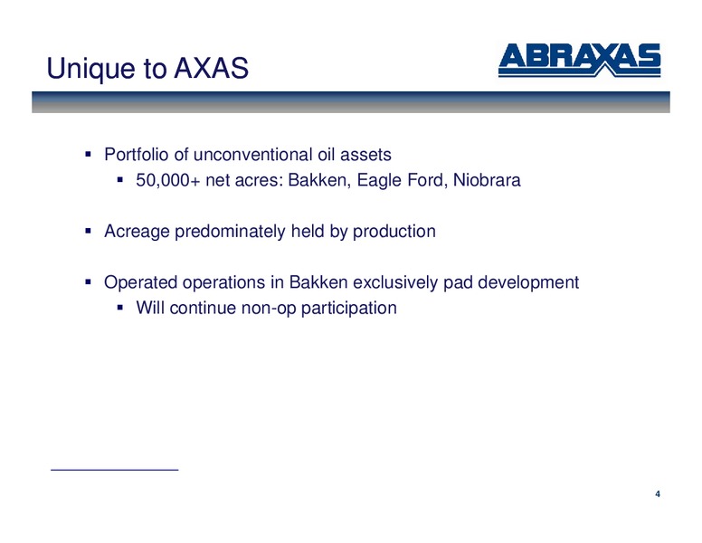 October 2011 Corporate Presentation – Abraxas Petroleum Corp. – slide 3
