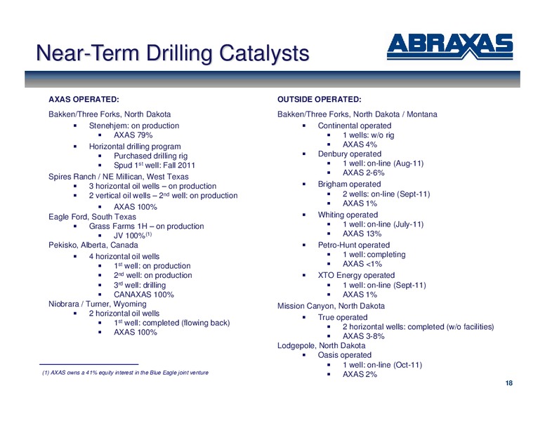 November 2011 Corporate Update – Abraxas Petroleum Corp. – slide 17
