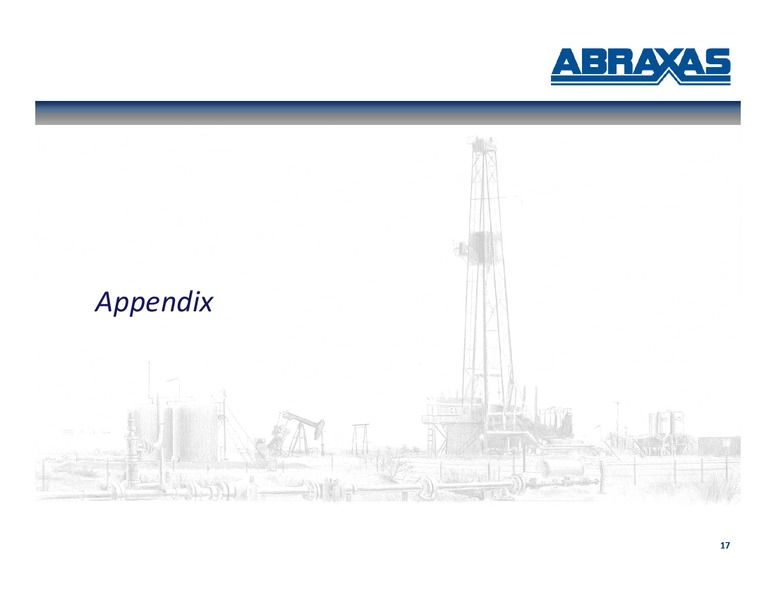 January 2018 Corporate Update – Abraxas Petroleum Corp. – slide 16