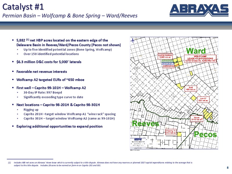 February 2017 Corporate Update – Abraxas Petroleum Corp. – slide 7