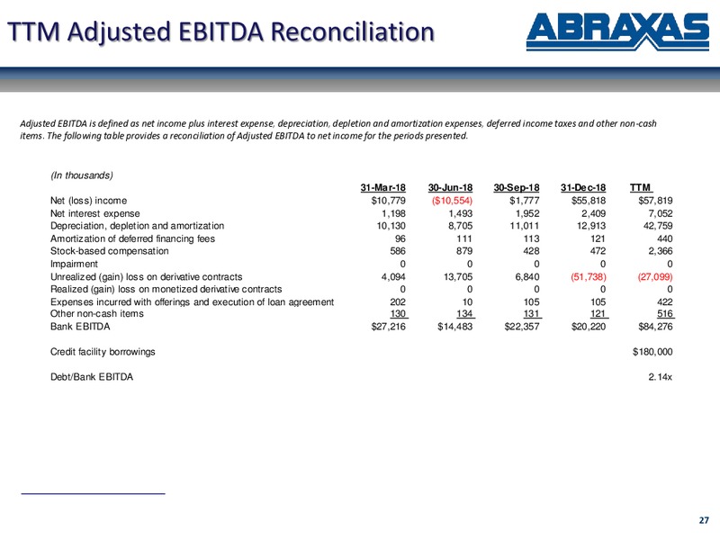 April 2019 Corporate Update – Abraxas Petroleum Corp. – slide 26