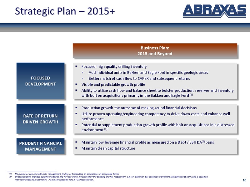 August 2015 Investor Presentation – Abraxas Petroleum Corp. – slide 9