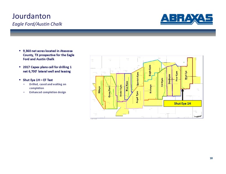September 2017 Corporate Presentation – Abraxas Petroleum Corp. – slide 17