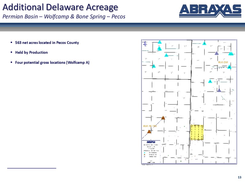 October 2016 Investor Presentation – Abraxas Petroleum Corp. – slide 12