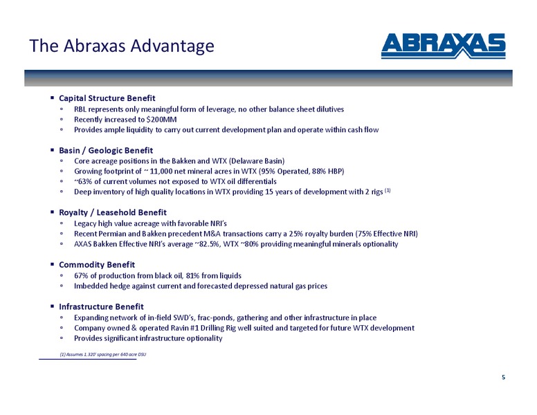Corporate Presentation – Abraxas Petroleum Corp. – slide 4