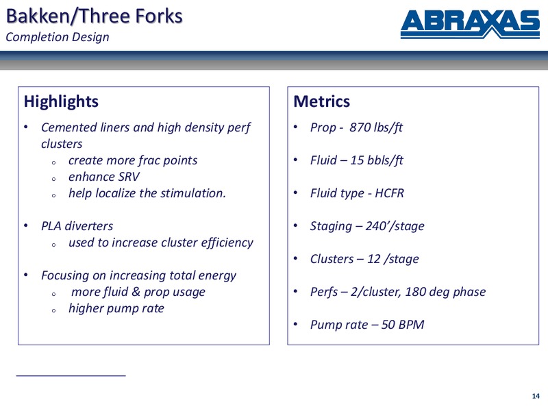 December 2017 Corporate Presentation – Abraxas Petroleum Corp. – slide 13