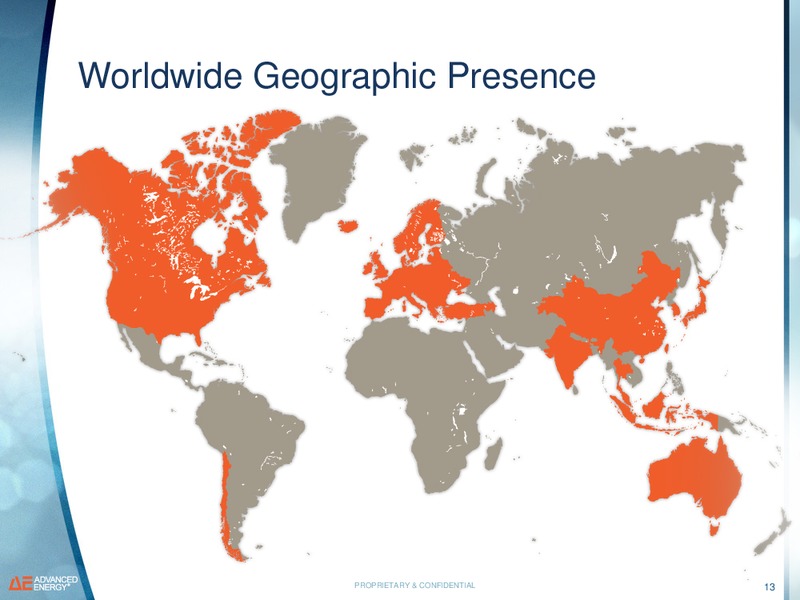 Investor Presentation – Advanced Energy – slide 12