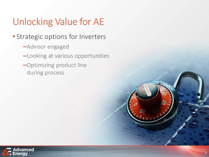 Analyst Day – Advanced Energy – slide 13