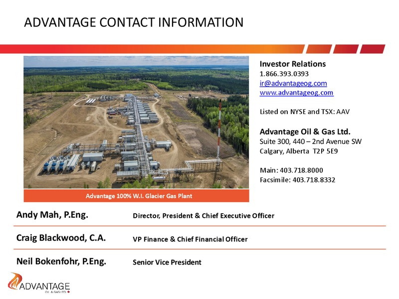 January 2018 Investor Presentation – Advantage Oil & Gas Ltd. – slide 37