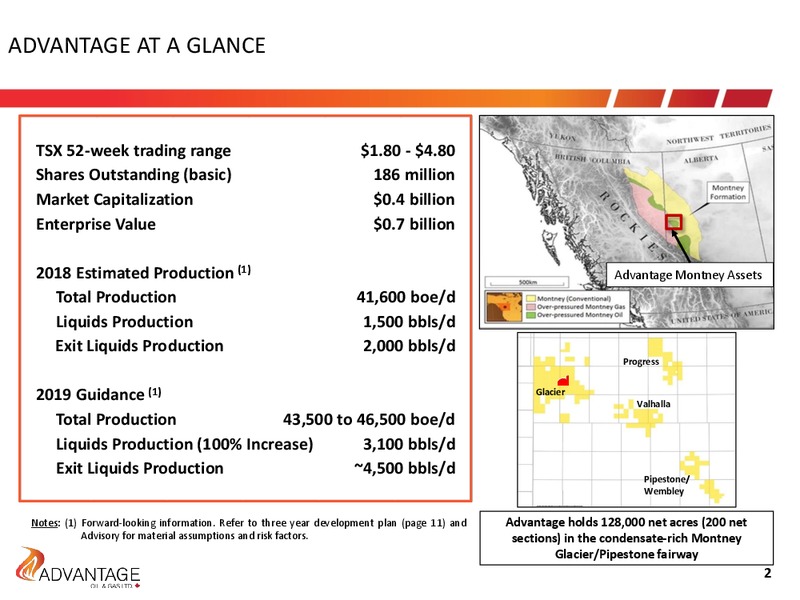 February 2019 Investor Presentation – Advantage Oil & Gas Ltd. – slide 2