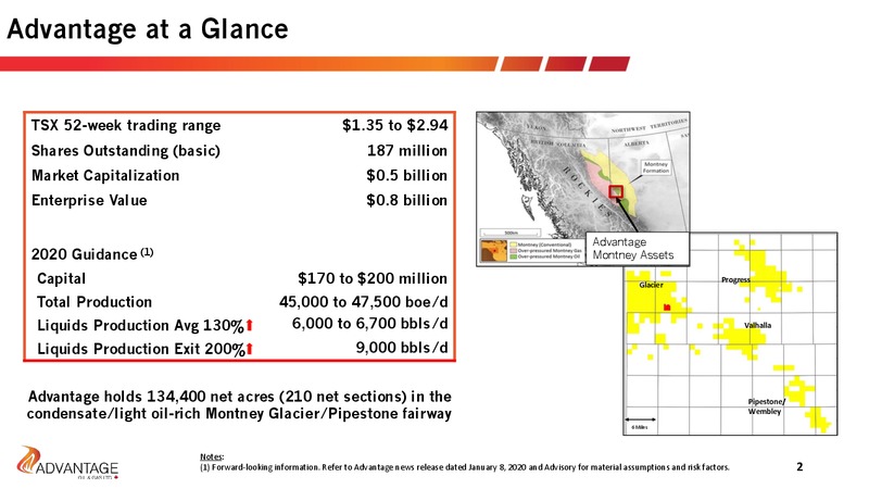 February 2020 Investor Presentation – Advantage Oil & Gas Ltd. – slide 2