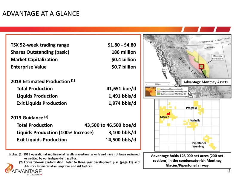 March 2019 Investor Presentation – Advantage Oil & Gas Ltd. – slide 2