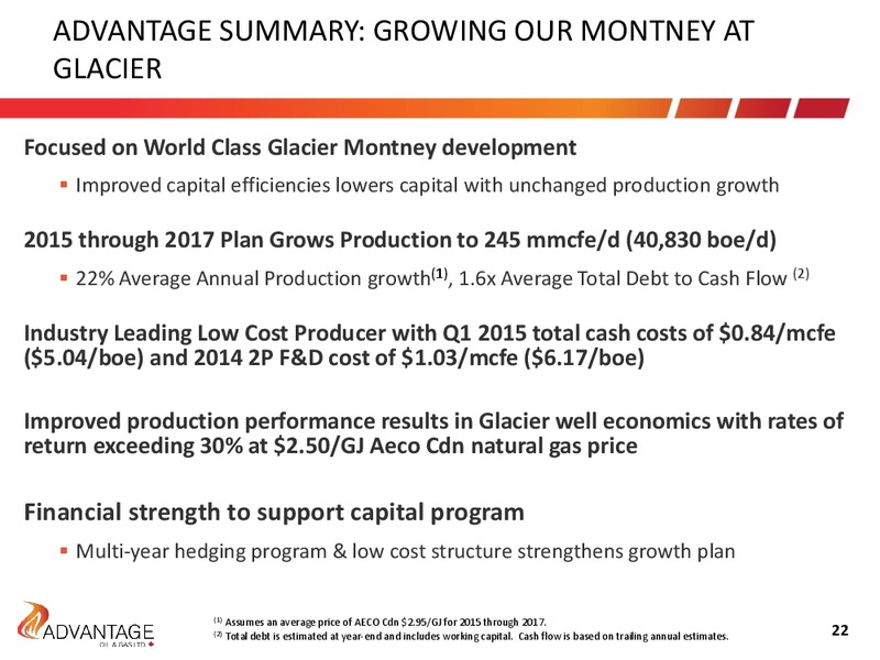 June 2015 Investor Presentation – Advantage Oil & Gas Ltd. – slide 22