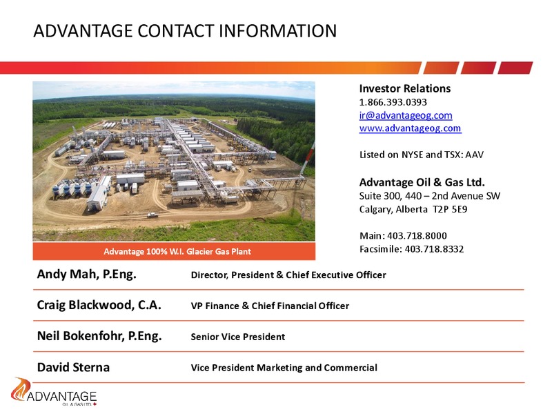 August 2018 Investor Presentation – Advantage Oil & Gas Ltd. – slide 35