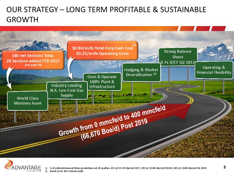 August 2017 Investor Presentation – Advantage Oil & Gas Ltd. – slide 3