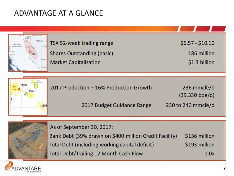 November 2017 Investor Presentation – Advantage Oil & Gas Ltd. – slide 2
