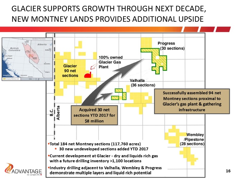November 2017 Investor Presentation – Advantage Oil & Gas Ltd. – slide 16