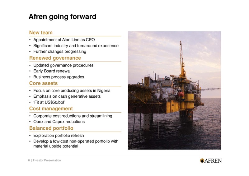 Shareholder Presentation – Afren Plc – slide 5