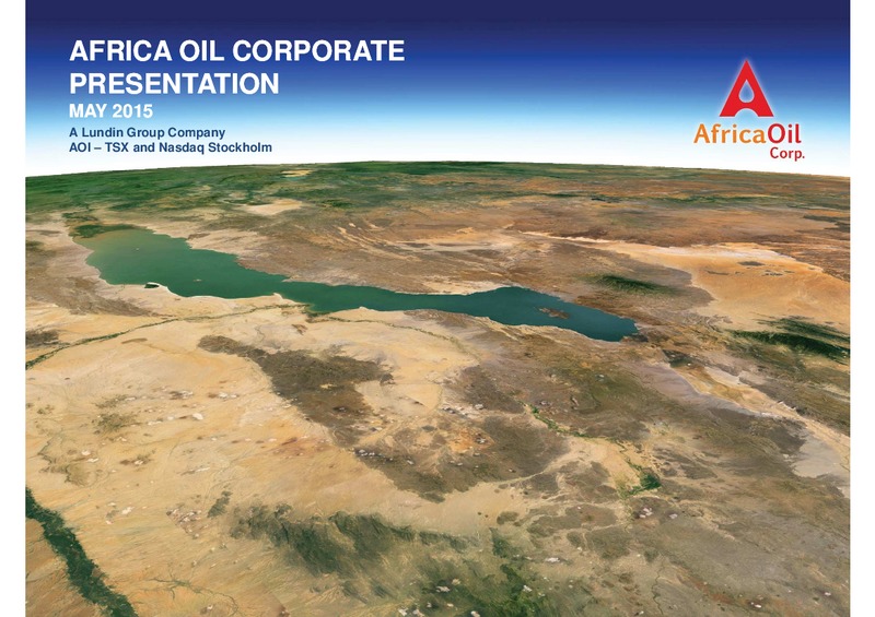May 2015 Investor Presentation – Africa Oil Corp. – slide 1