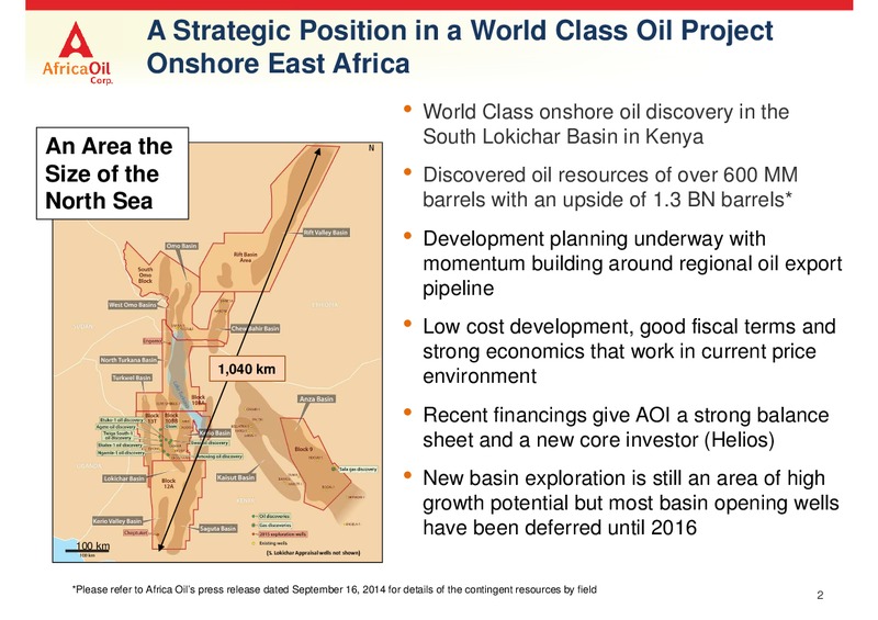 May 2015 Investor Presentation – Africa Oil Corp. – slide 2